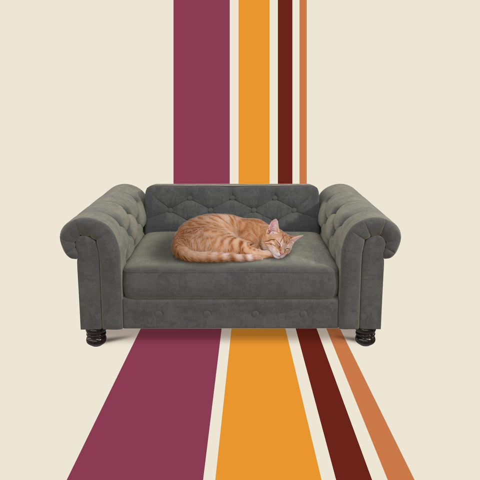 Ollie & Hutch Felix Pet Sofa, Small/Medium - Gray - Small