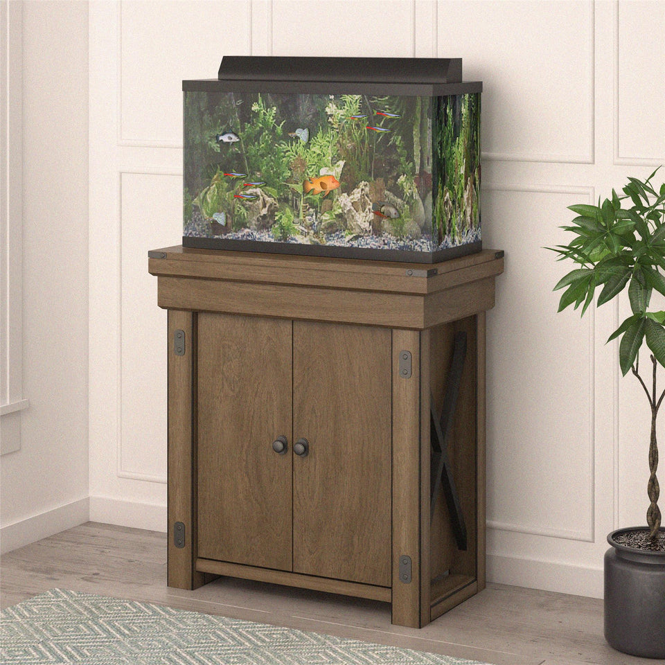 Wildwood 20 Gallon Aquarium Stand, Rustic Gray – Ollie and Hutch
