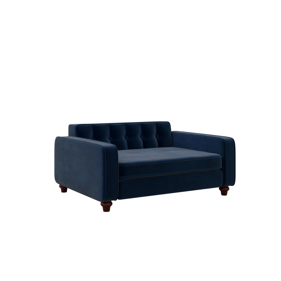 Ollie & Hutch Pin Tufted Pet Sofa, Small/Medium - Blue - Small