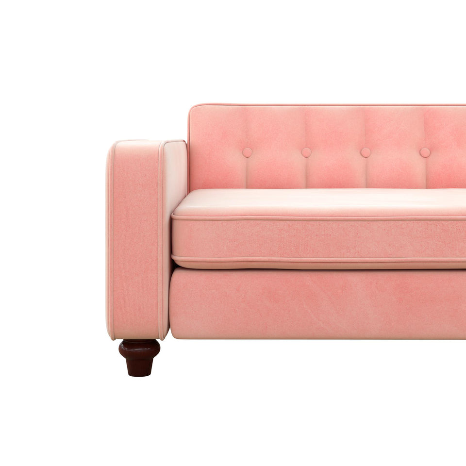 Ollie & Hutch Pin Tufted Pet Sofa, Small/Medium - Pink - Small